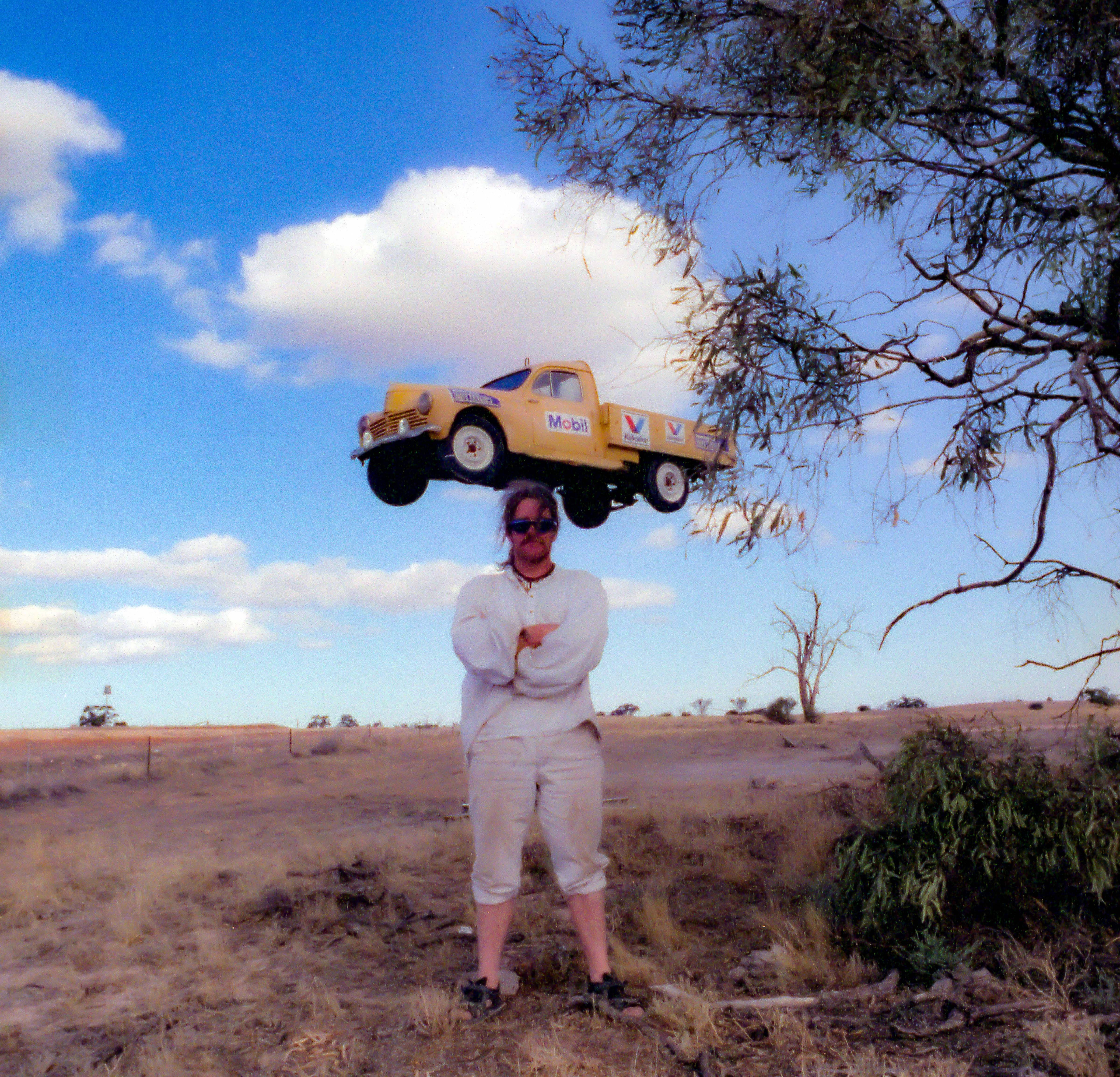 Australia, New South Wales Prov, John Muir With A Car On His Head, 1996